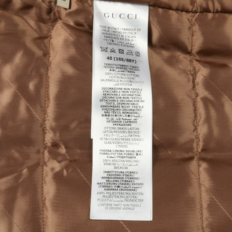 GUCCI 水洗有機牛仔襯衫外套 772882 棉質 海軍藍 二手 女款 #40-3