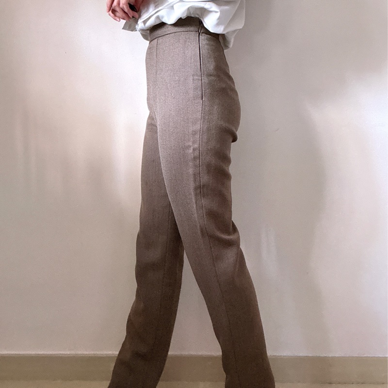 Valentino Garavani 純羊毛高腰西褲 意大利製 XS-S 棕色-3