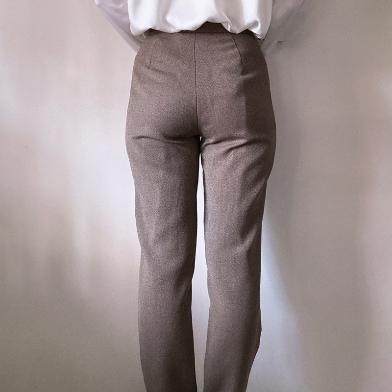 Valentino Garavani 純羊毛高腰西褲 意大利製 XS-S 棕色-7