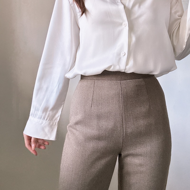 Valentino Garavani 純羊毛高腰西褲 意大利製 XS-S 棕色-8