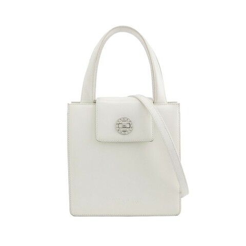 Bvlgari牛皮純色金屬扣單肩包