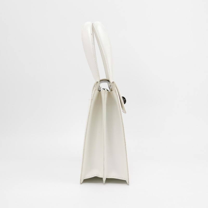 Bvlgari牛皮純色金屬扣單肩包-2