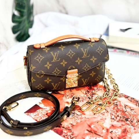 LV Metis Pochette East West 老花橫版郵差包 晶片款