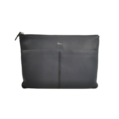 Dior牛皮純色字母Logo手提包