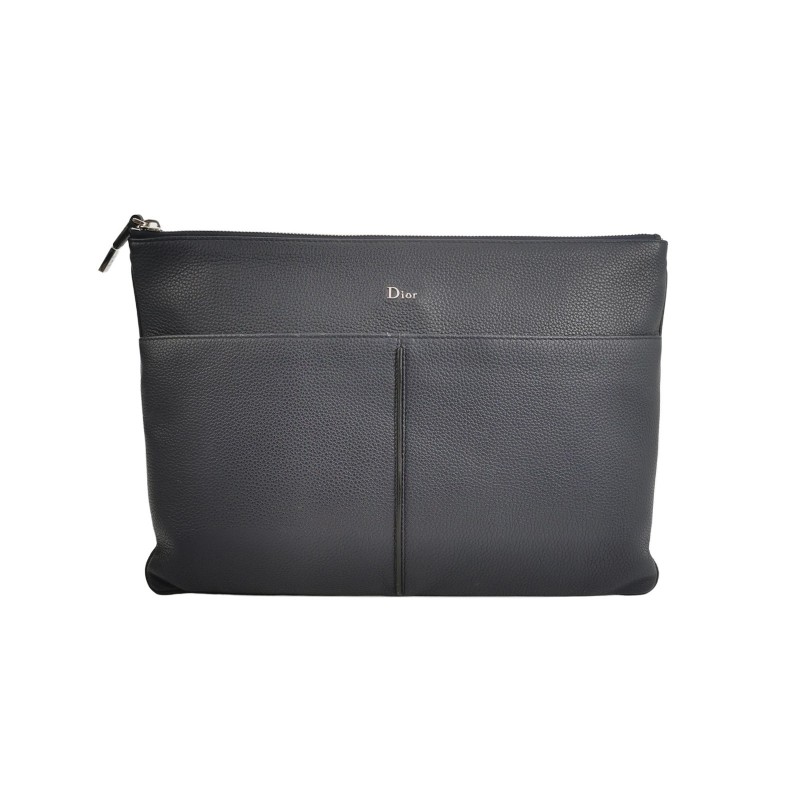 Dior牛皮純色字母Logo手提包-0