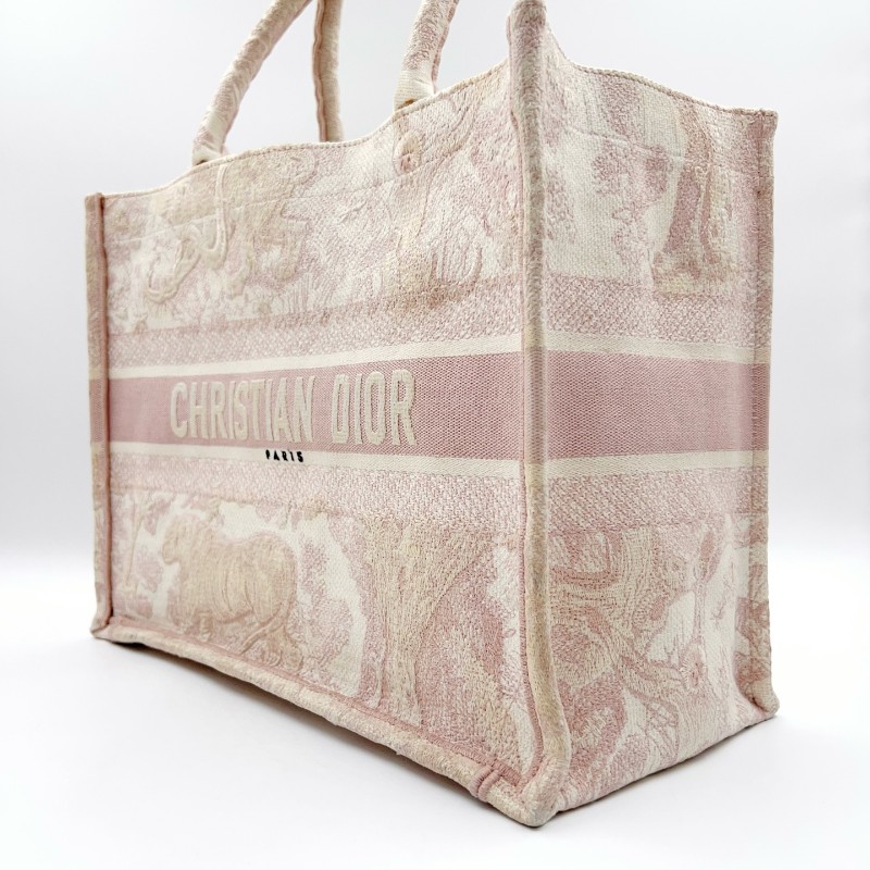 Dior/迪奧 動物園tote托特粉紅色中號 手提包-2