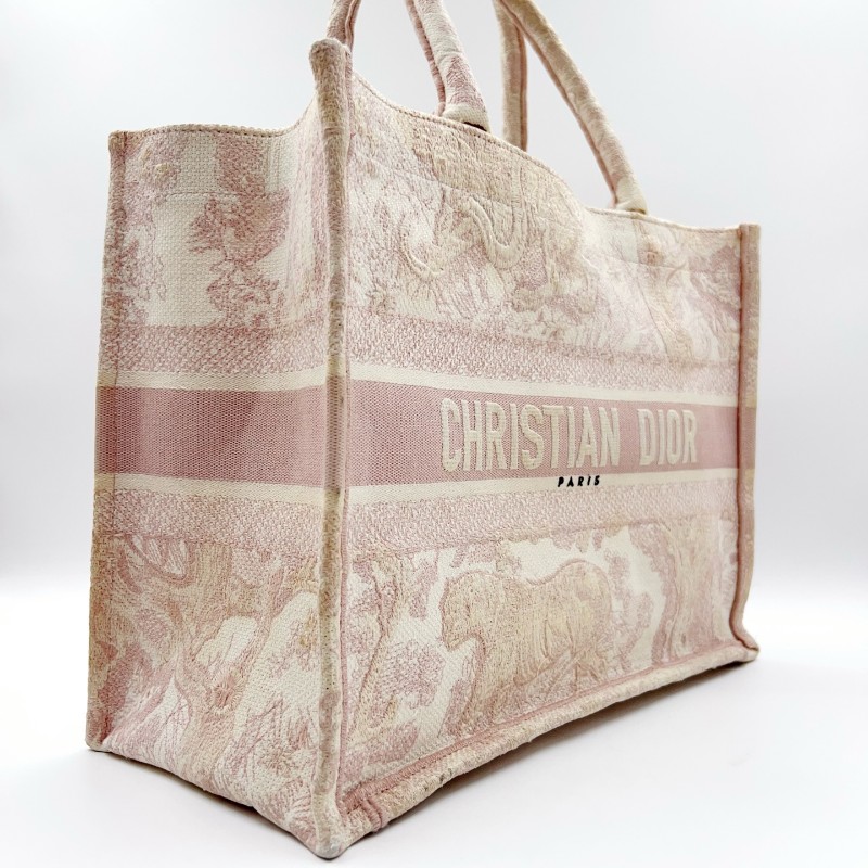 Dior/迪奧 動物園tote托特粉紅色中號 手提包-3