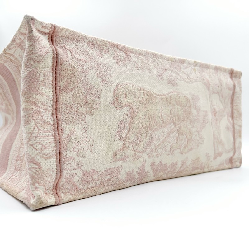 Dior/迪奧 動物園tote托特粉紅色中號 手提包-4