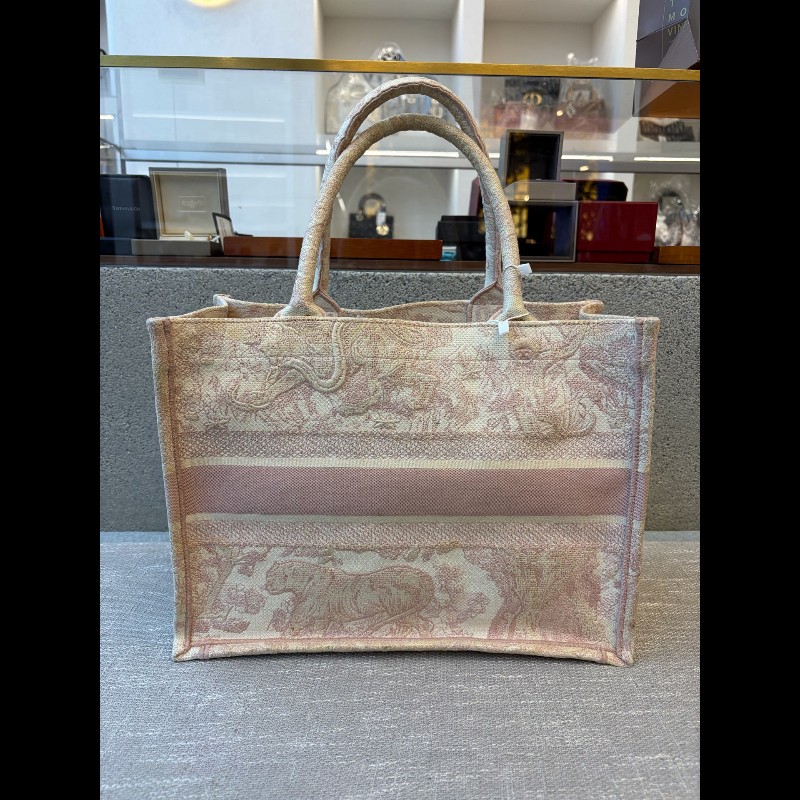 Dior/迪奧 動物園tote托特粉紅色中號 手提包-5