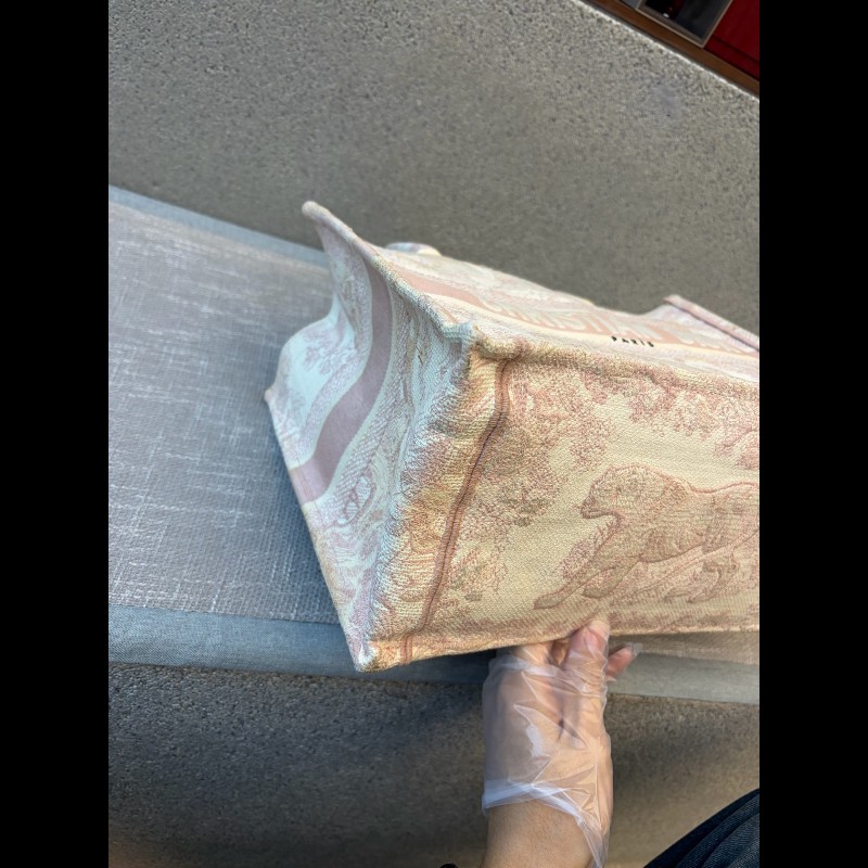 Dior/迪奧 動物園tote托特粉紅色中號 手提包-10