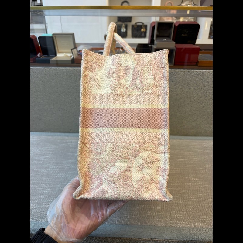 Dior/迪奧 動物園tote托特粉紅色中號 手提包-11