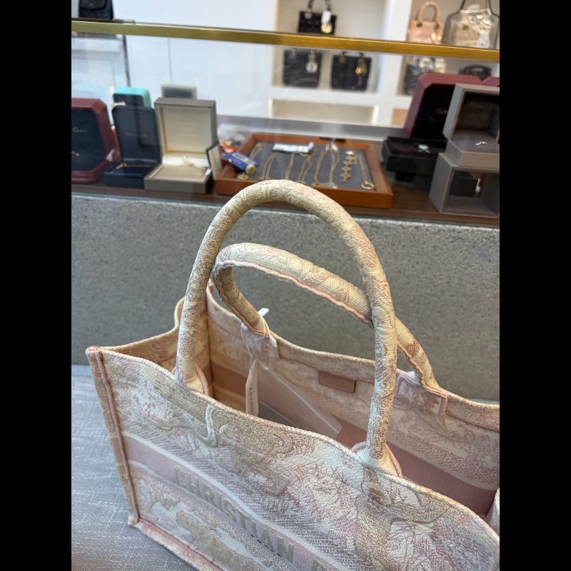 Dior/迪奧 動物園tote托特粉紅色中號 手提包-15