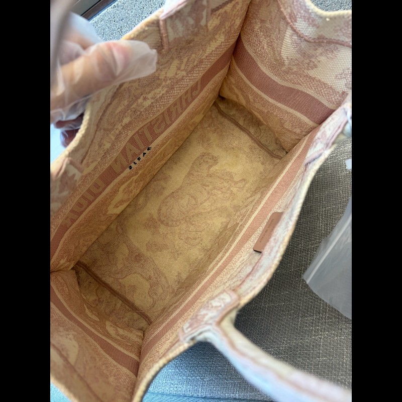 Dior/迪奧 動物園tote托特粉紅色中號 手提包-16