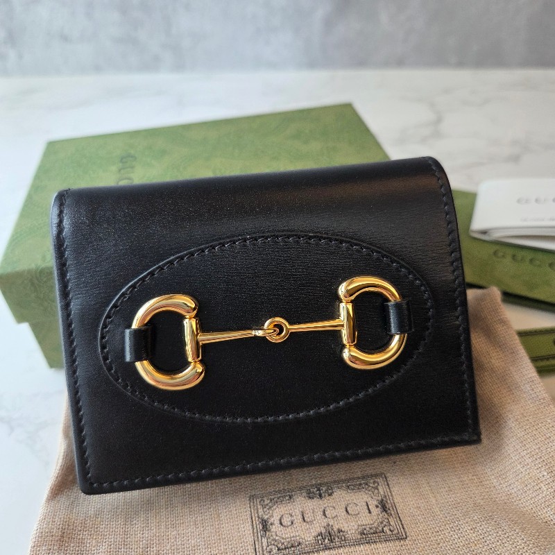 ​🖤【全新正品】GUCCI Horsebit 1955 馬銜扣黑色皮革短夾/皮夾 (附全套包裝) 🖤-0
