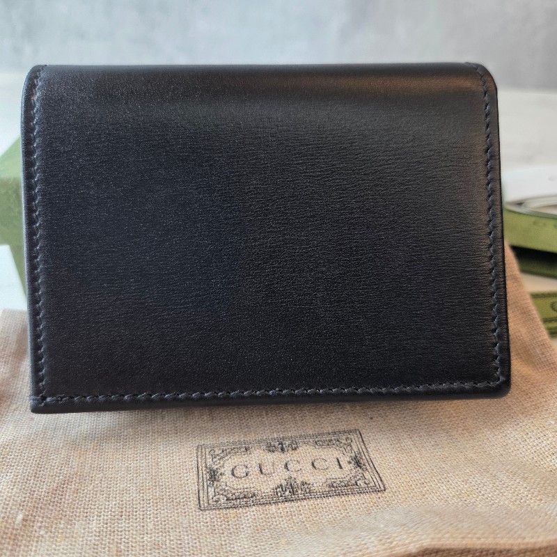 ​🖤【全新正品】GUCCI Horsebit 1955 馬銜扣黑色皮革短夾/皮夾 (附全套包裝) 🖤-2