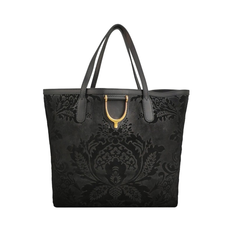 Gucci牛皮翻毛皮拼皮花紋單肩包-0