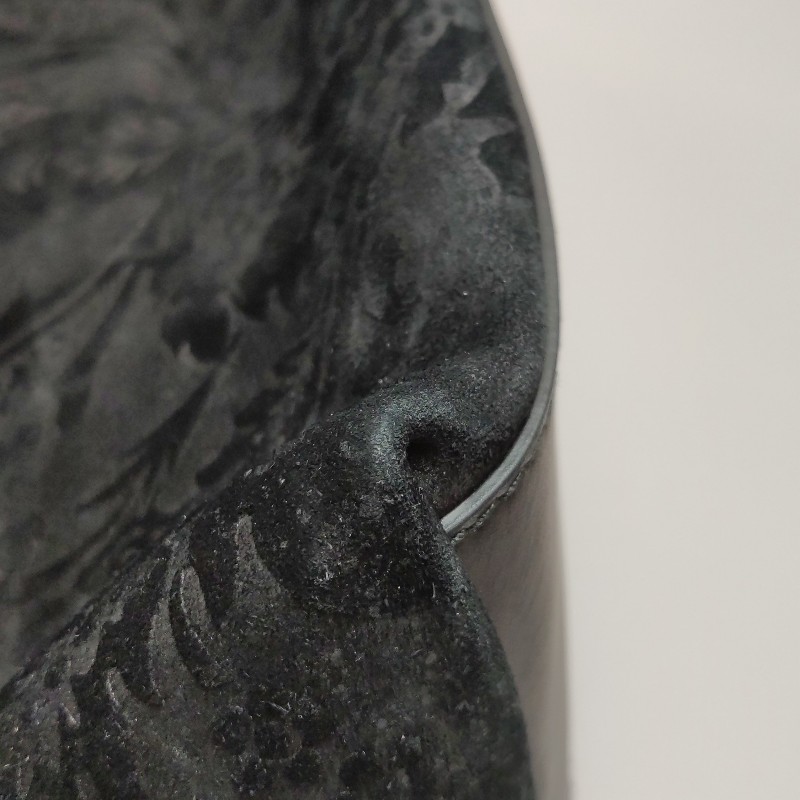 Gucci牛皮翻毛皮拼皮花紋單肩包-13