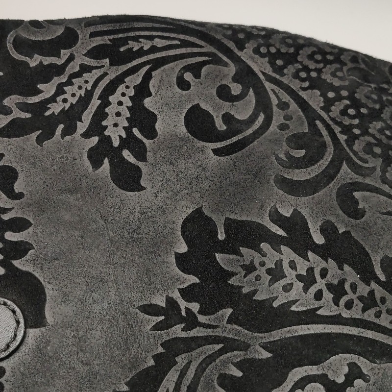 Gucci牛皮翻毛皮拼皮花紋單肩包-15