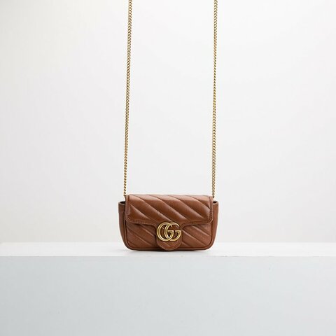二手Gucci marmont supermini 焦糖