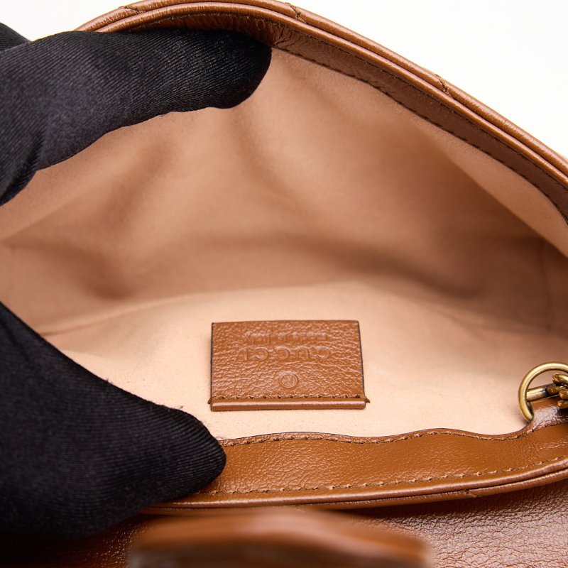 二手Gucci marmont supermini 焦糖-17