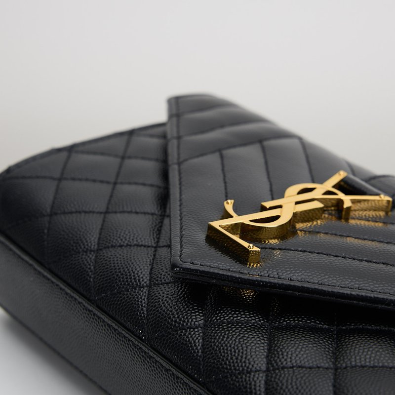二手YSL envelope 小號信封包/黑金-4