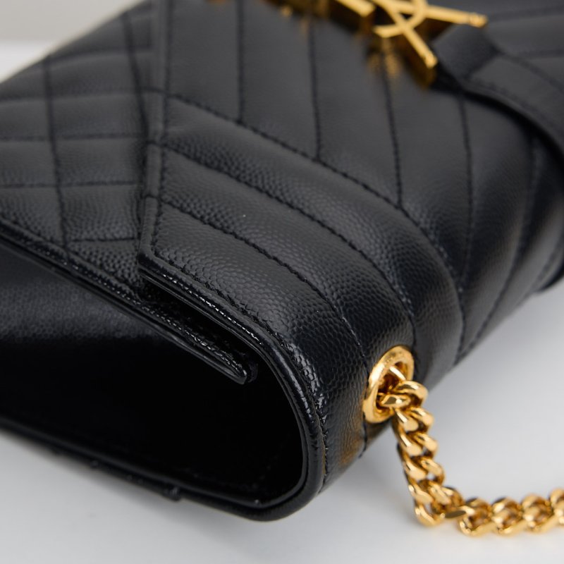 二手YSL envelope 小號信封包/黑金-7