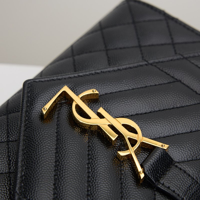 二手YSL envelope 小號信封包/黑金-8