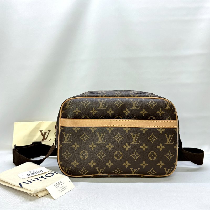 LV Reporter PM老花雙層斜背包-0