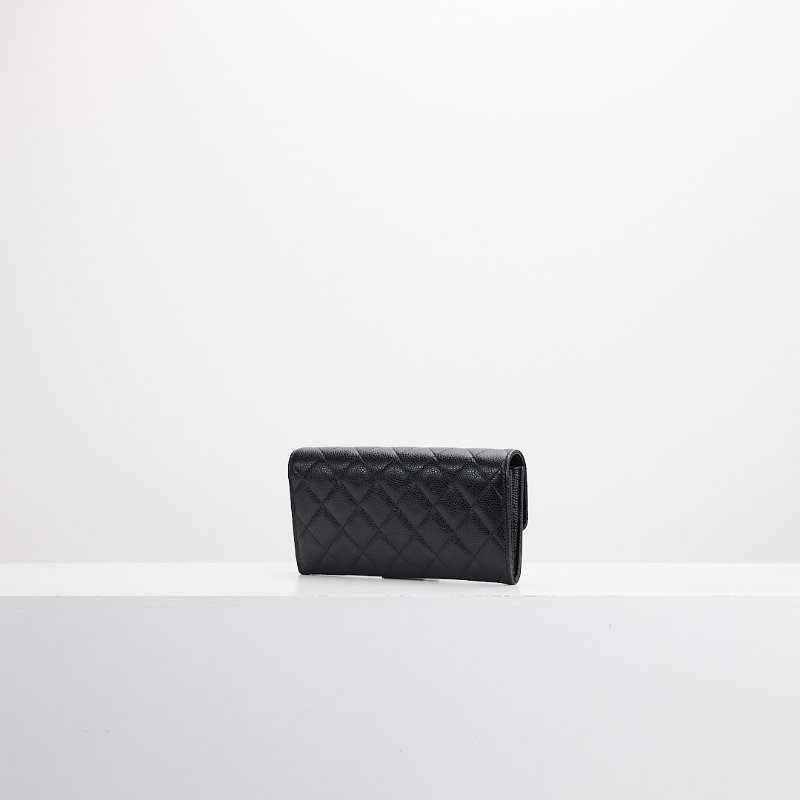 Chanel cf 口蓋長夾/黑金牛-2