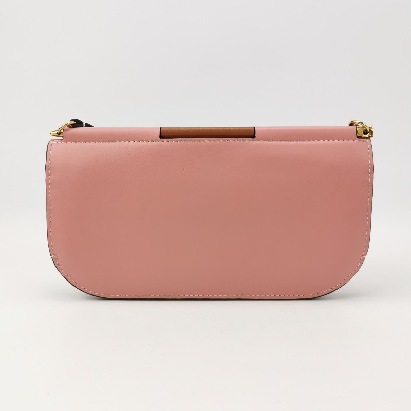 Loewe Gate牛皮拼色Logo壓紋斜挎包單肩包-4