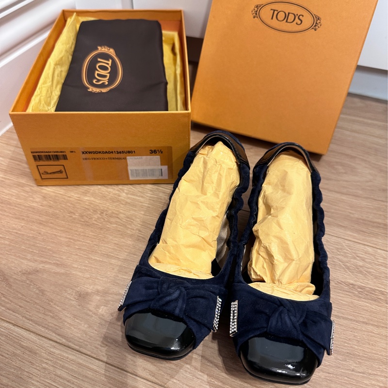 Tod’s深藍色豆豆鞋/娃娃鞋/平底鞋 36半-2