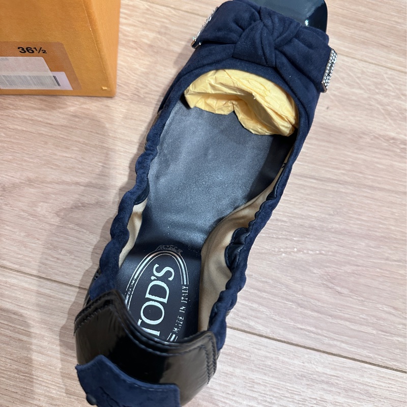 Tod’s深藍色豆豆鞋/娃娃鞋/平底鞋 36半-3