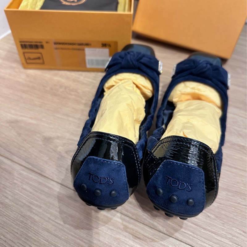 Tod’s深藍色豆豆鞋/娃娃鞋/平底鞋 36半-6