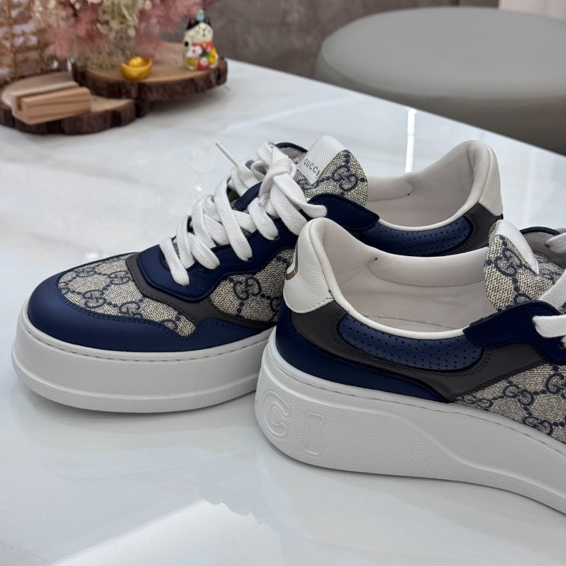 *SHIHNA名牌精品* Gucci GG Supreme帆布拼接 藍色板鞋 7 僅試穿-3