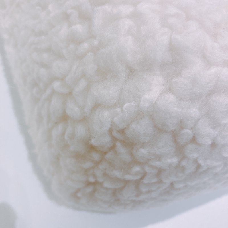 TW4566 Prada 普拉達 毛絨絨 手提肩背包 Shearling Triangle Logo Tote Bag Wool Cashmere-5