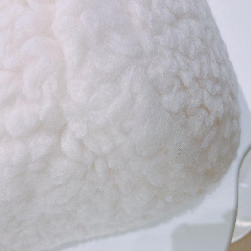 TW4566 Prada 普拉達 毛絨絨 手提肩背包 Shearling Triangle Logo Tote Bag Wool Cashmere-8