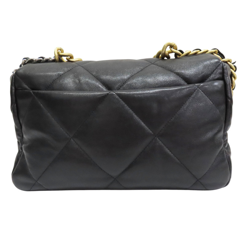 黑色 牛皮 19 30cm 鏈帶肩背包【CHANEL 香奈兒】 AS1161-1