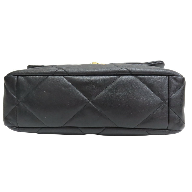 黑色 牛皮 19 30cm 鏈帶肩背包【CHANEL 香奈兒】 AS1161-3