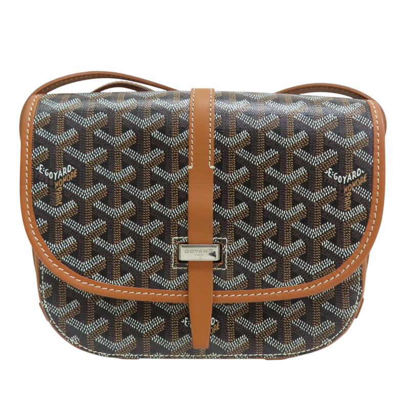 棕色 PVC帆布 Belvedere PM 肩背包【GOYARD 高雅德】-0