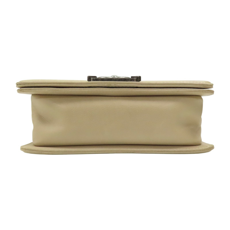 杏色 牛皮 Boy20 鍊帶 肩背包 無卡【CHANEL 香奈兒】 A67085-3