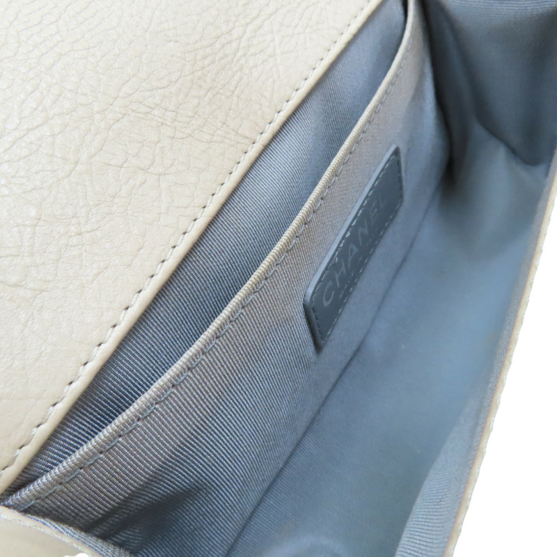 杏色 牛皮 Boy20 鍊帶 肩背包 無卡【CHANEL 香奈兒】 A67085-4