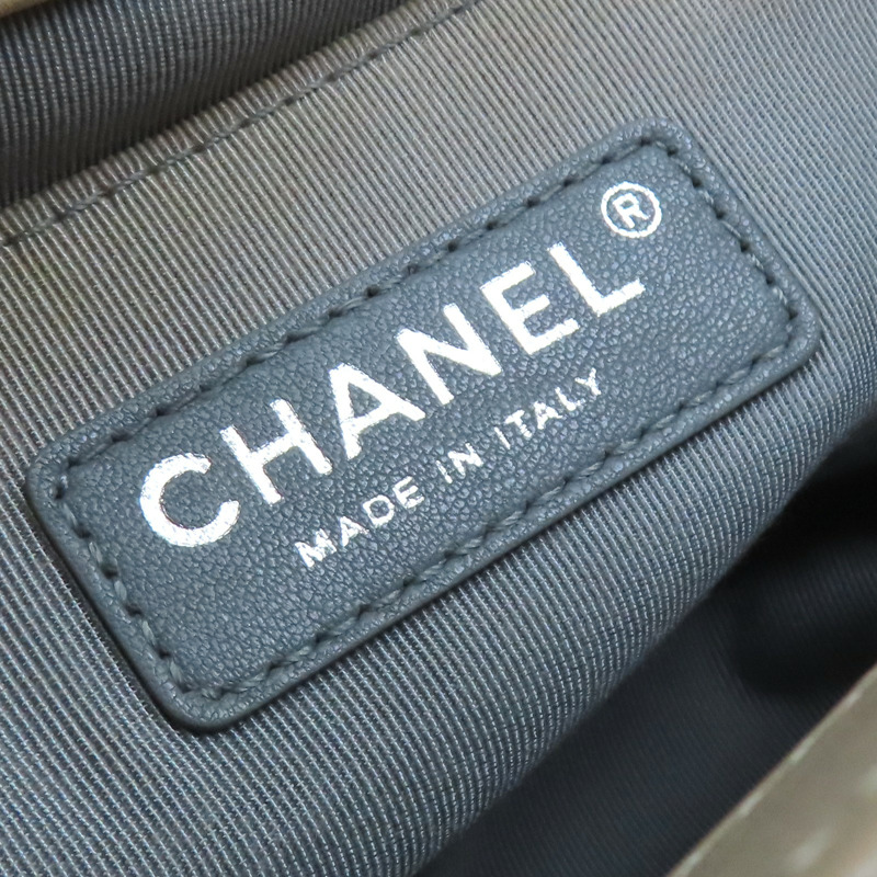 杏色 牛皮 Boy20 鍊帶 肩背包 無卡【CHANEL 香奈兒】 A67085-7