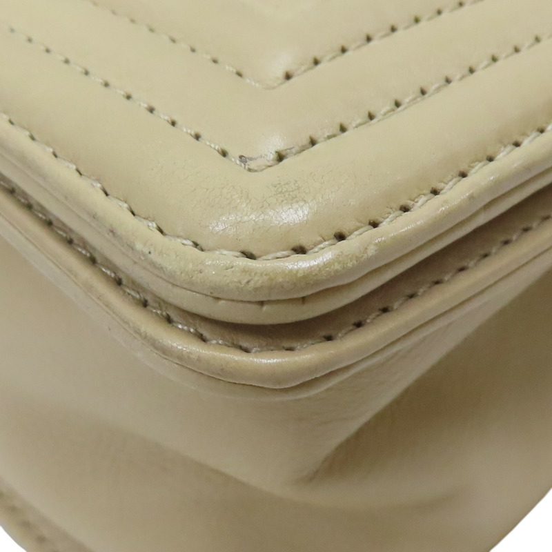 杏色 牛皮 Boy20 鍊帶 肩背包 無卡【CHANEL 香奈兒】 A67085-11