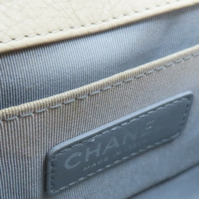 杏色 牛皮 Boy20 鍊帶 肩背包 無卡【CHANEL 香奈兒】 A67085-15