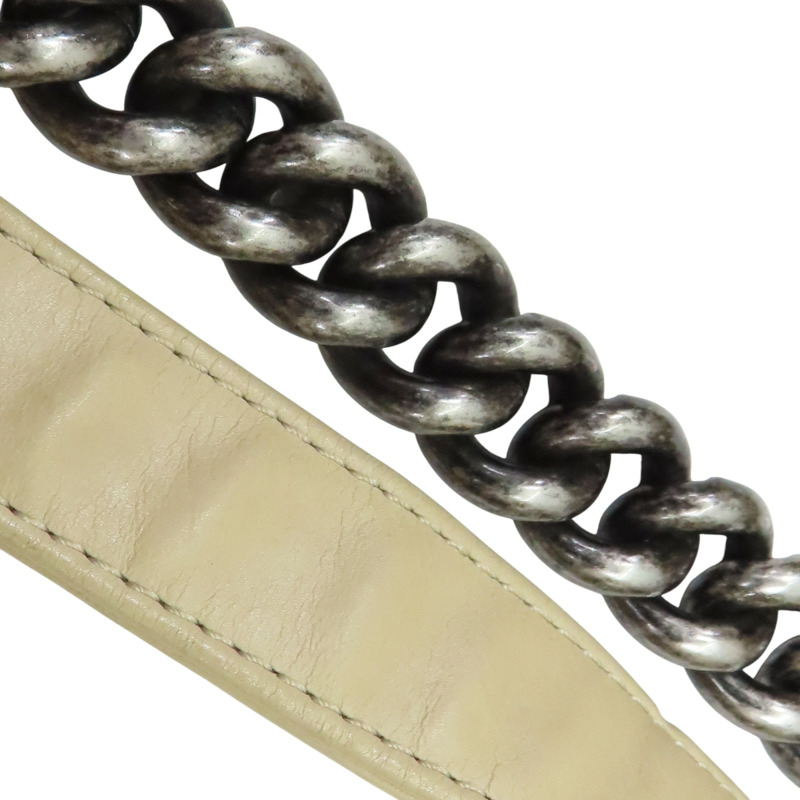 杏色 牛皮 Boy20 鍊帶 肩背包 無卡【CHANEL 香奈兒】 A67085-17