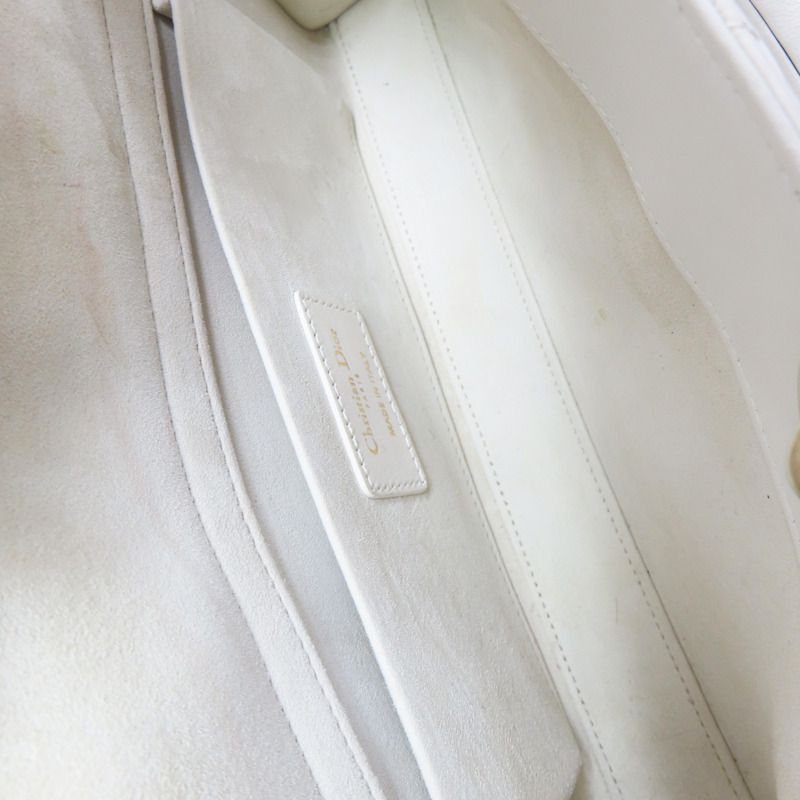 白色 羊皮 Lady Dior D-Joy Medium 兩用包【Dior 迪奧】 M0540ONGE-4