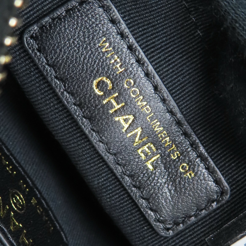 黑色 菱格 絨布 鍊帶 肩背包【CHANEL 香奈兒】-8