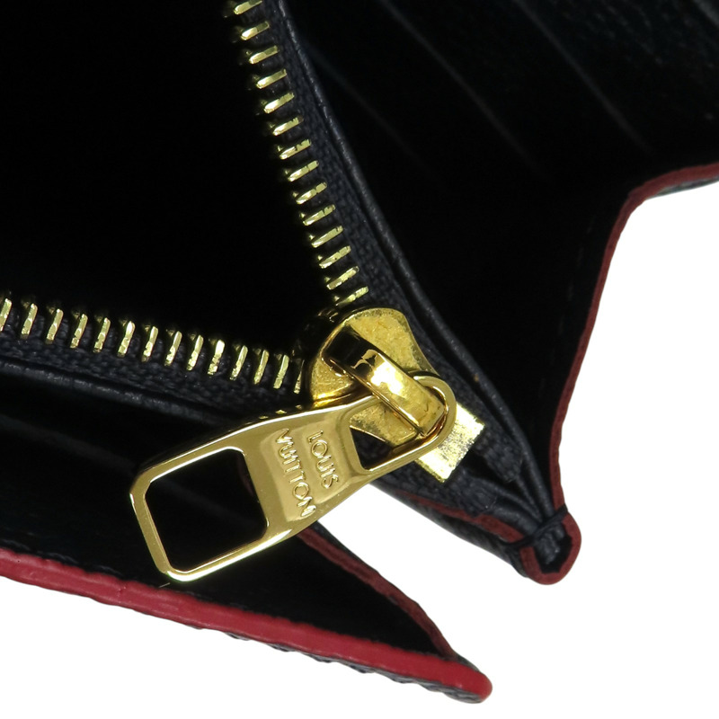 深藍色 原花壓紋牛皮 Sara 扣式長夾 M62125【LOUIS VUITTON LV 路易威登】 M62125-14