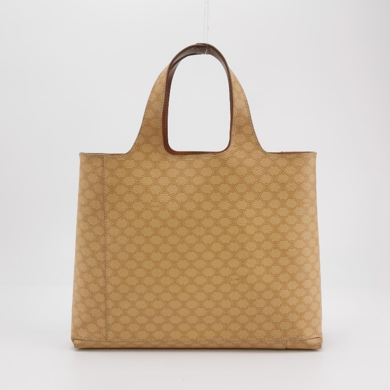 Celine Macadam牛皮字母Logo老花手提包-4
