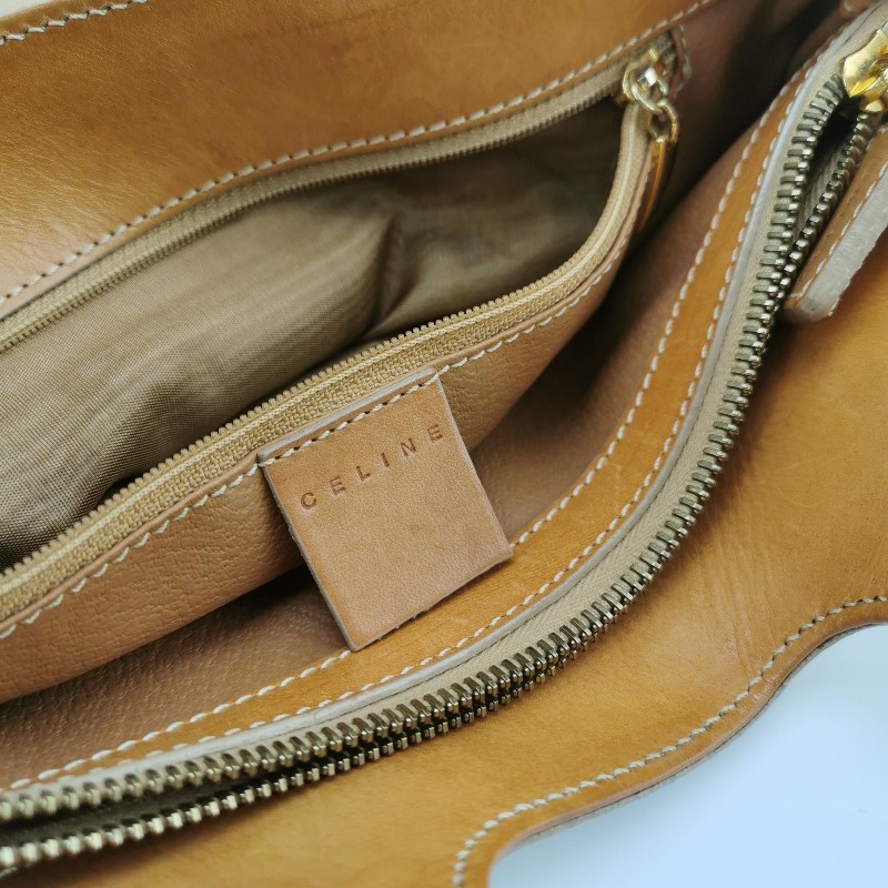 Celine Macadam牛皮字母Logo老花手提包-7